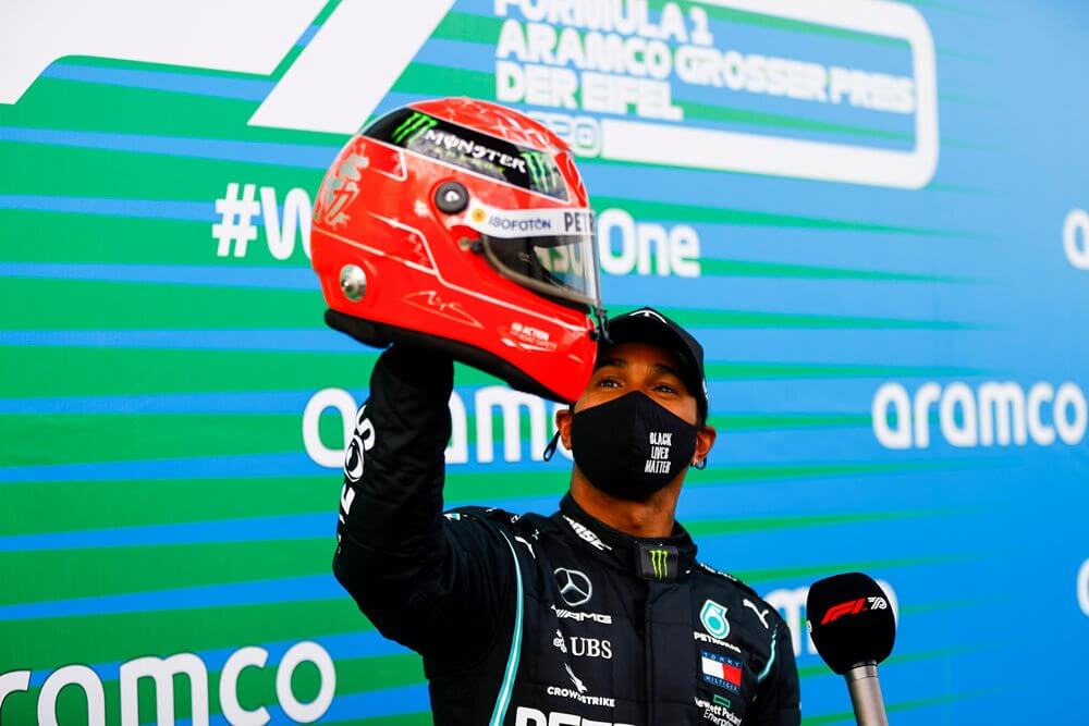 ¡Hamilton gana en el Gran Premio de Eifel e iguala el récord de 91 victorias de Michael Schumacher!