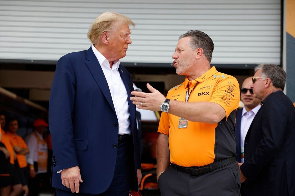 McLaren F1 aclara la visita de Donald Trump a su garage en el GP de Miami