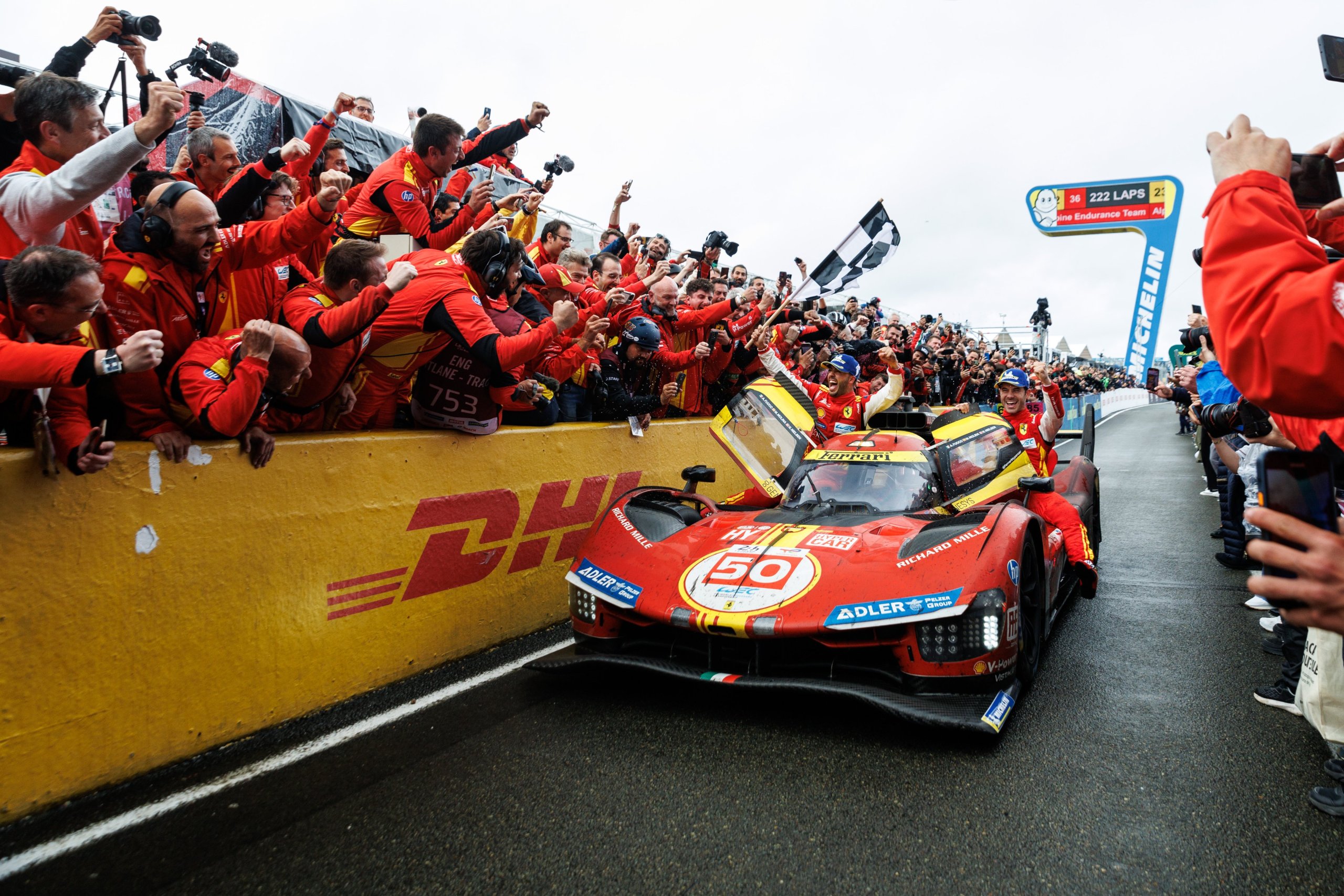 ¡Ferrari en lo más alto! Fuoco, Nielsen y Molina ganan las 24 Horas de Le Mans