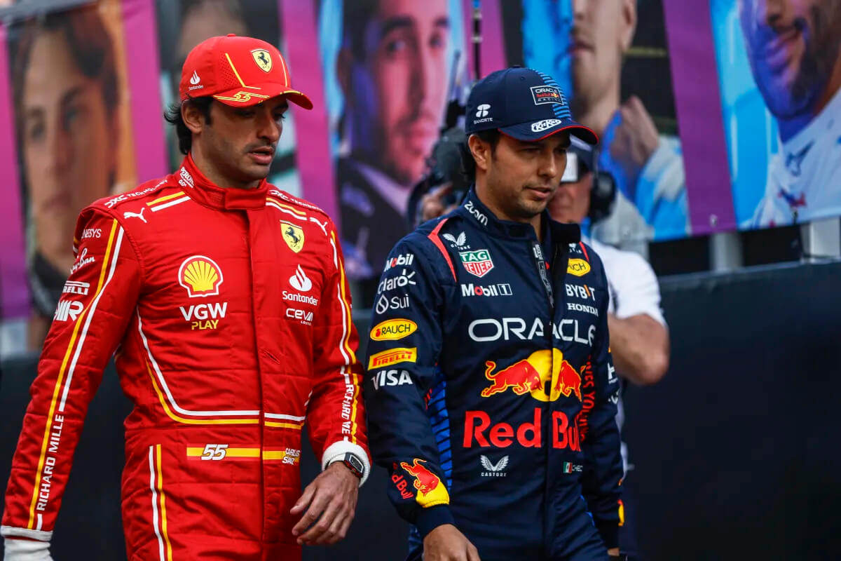 ¡No hay sanción! La FIA considera el choque entre Sainz y Pérez como un “incidente de carrera”